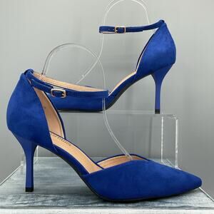 NEW Dream Pairs Women’s Ankle Strap Stiletto High Heels Blue Size 7.5